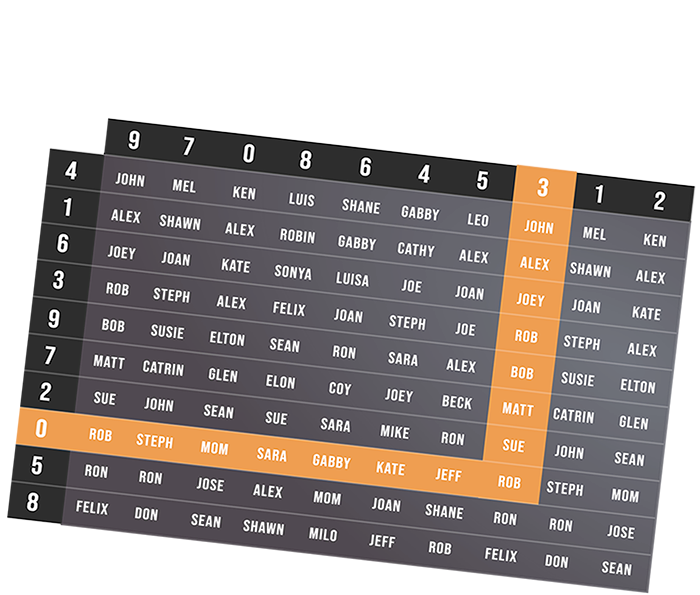 Custom Squares Contest Online | Super Bowl Pool Site