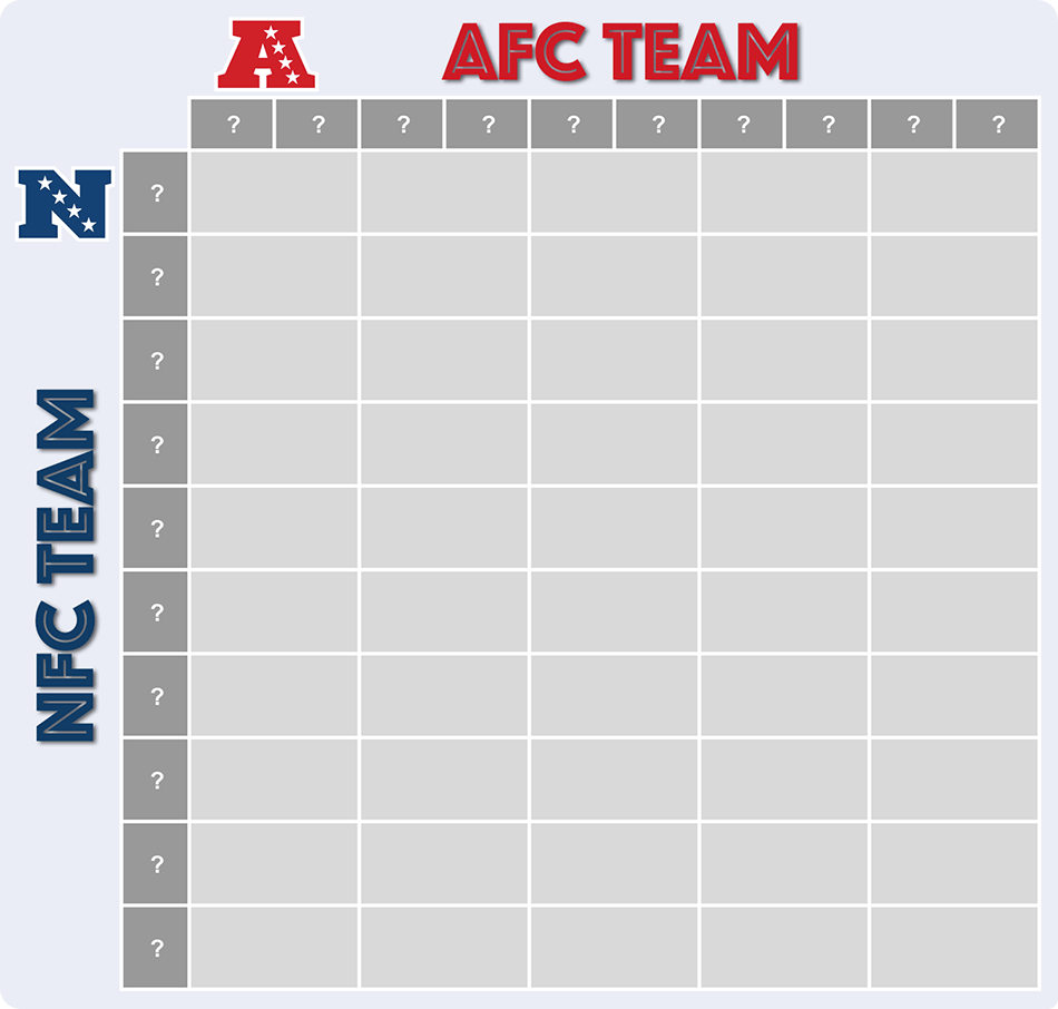 Free Printable Super Bowl Squares Template 50 Squares Printable Templates